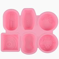 Forma De Silicone 6 Em 1 Sabonete Artesanal Doterra Rosa - Puro E Essencial