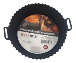 Forma De Silicone Air Fryer Reutilizável Antiaderente Preta - Unyhome