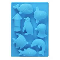 Forma De Silicone Animais Marinhos Golfinho Baleia Pinguim L