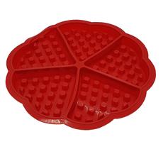 Forma De Silicone Antiaderente Para Waffles Com 5 Cavidades