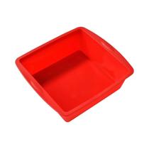 Forma De Silicone Antiaderente Quadrada Para Brownie Com Alça Antiderrapante, Própria Para Forno E