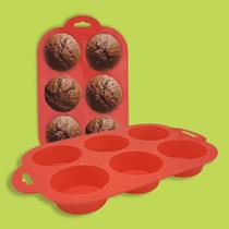 Forma De Silicone Assadeira Para Cupcake Bolinho 6 Cavidades - Art House