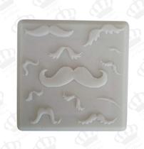 Forma de Silicone Barra Bigodes Dia dos Pais Ib-409 (Molde de Silicone)