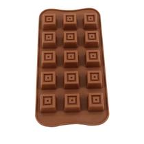 Forma De Silicone Bombom Quadrado Forma De Silicone Bombom Quadrado