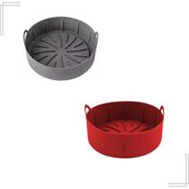 Forma De Silicone Cesto Redondo Fritadeira Air Fryer 16 cm