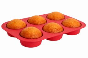 Forma de Silicone com 6 Cavidades para Cupcake Muffins 25,5cm Forma de Silicone com 6 Cavidades para Cupcake Muffins 25,5cm