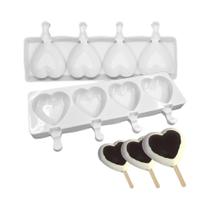 Forma De Silicone Com 8 Cavidades Para Sorvete, DIY, Para Sucos De Frutas, Picolés E Cubos De Gelo,