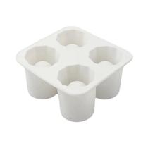 Forma De Silicone Com Quatro Furos Para Cubos De Gelo Redondos Em Formato De Copo Para Uísque E