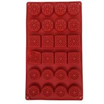 Forma de Silicone com Total de 24 Cavidades Diferente Formas Diferentes Páscoa Chocolate Assadeira Forma de Silicone com Total de 24 Cavidades Diferente Formas Diferentes Páscoa Chocolate Assadeira