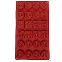 Forma de Silicone com Total de 24 Cavidades Diferente Formas Diferentes Páscoa Chocolate Assadeira - PW OUTLET