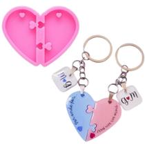 Forma de Silicone - Coração Encaixe Forma de Silicone - Coração Encaixe