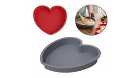 Forma de silicone coracao para bolo/torta 23,5x23x4cm Forma de silicone coracao para bolo/torta 23,5x23x4cm