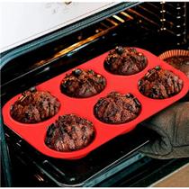 Forma De Silicone Cupcake 6 Cavidades
