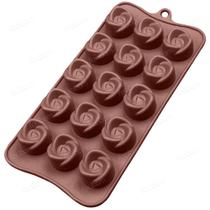 Forma de Silicone De Chocolate Doces Massas Molde De Rosas Confeiteiro Profissional - Kehome