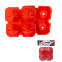 Forma de Silicone Diamante 4 Cavidades, Resistente, Flexível e Ideal Gelo, Chocolates e Sobremesas Forma de Silicone Diamante 4 Cavidades, Resistente, Flexível e Ideal Gelo, Chocolates e Sobremesas