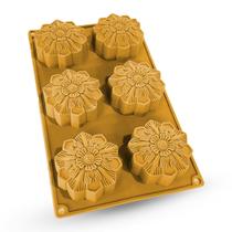 Forma de Silicone Dona Jura 6 Flores Decor 28x17cm Forma de Silicone Dona Jura 6 Flores Decor 28x17cm