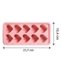 Forma De Silicone Em Coração Com 10 Cavidades Para Picolés, Sorvetes, Pudins E Doces - Utensílios De