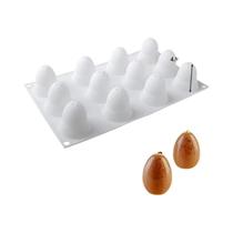 Forma De Silicone Em Forma De Ovo Para Mousse Com 12 Cavidades, Moldes De Sobremesa Estilo Francês