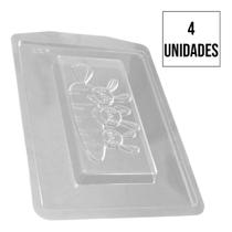 Forma de Silicone Família Coelho - 7,8cm x 15,7cm - 4 Un