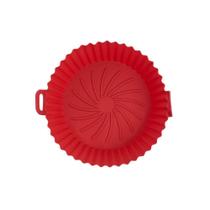 Forma De Silicone Flexível Lavável Para Air Fryer Vermelha