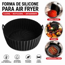 Forma de Silicone Flexível Reutilizável para Air Fryer Antiaderente Lavável e Resistente ao Calor Forma de Silicone Flexível Reutilizável para Air Fryer Antiaderente Lavável e Resistente ao Calor