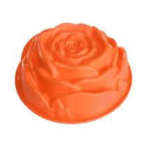 Forma De Silicone Grande Para Bolo Em Forma De Flor Rosa De 9,45 Polegadas Para Aniversário,