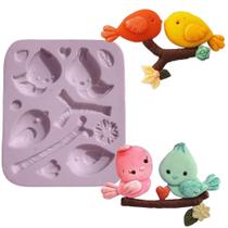 Forma de Silicone - Jardim Encantado Passarinhos