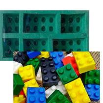 Forma de Silicone - Jogo Montar Lego 6 cav - Decore Artesanatos SP