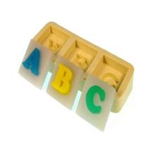 forma de silicone letras abc