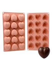 Forma de Silicone Mini Coração 15 Cavidades Antiaderente Decoração para Chocolate, Doce e Bombom Gourmet