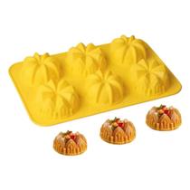 Forma De Silicone Mini Redonda 6 Cavidades 26x27x3 Cup Cake Chocolate Vela Sabonete Gelatina Pudim