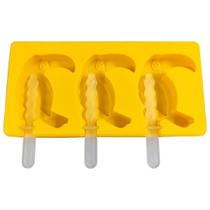Forma De Silicone Molde Picolé Tucano Sorvete Com Tampa