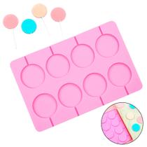 Forma De Silicone Molde Pirulito 5cm Artesanal Confeitaria
