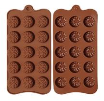 Forma de Silicone Multiuso Flor com 15 Cavidades para Bombons ou Gelo 20,5X10,5CM