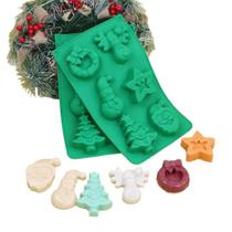 Forma De Silicone Natal Boneco de Neve, Estrela e Árvore