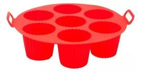 Forma de Silicone p/ Air Fryer p/ 7 Mini Bolos Forma de Silicone p/ Air Fryer p/ 7 Mini Bolos