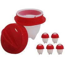 Forma De Silicone P/Cozinhar Ovo C/Tp. C/6 Pcs