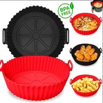 Forma de Silicone para Air Fryer 17x4,8cm Antiaderente Reutilizável BPA Free Forma de Silicone para Air Fryer 17x4,8cm Antiaderente Reutilizável BPA Free