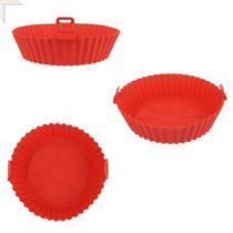 Forma De Silicone Para Air Fryer Forno Microondas Fritadeira Assadeira Reutilizável Antiaderente Flexível
