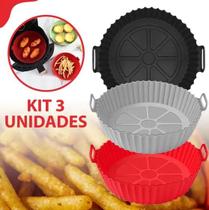 Forma De Silicone Para Air Fryer Microondas Fritadeira Assadeira Antiaderente Flexível