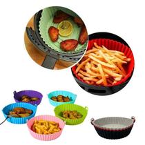 Forma de Silicone para Air Fryer Solução Lavável e Reutilizável e Livre de BPA para Fritadeira Capacidade de 1,5 Litros Forma de Silicone para Air Fryer Solução Lavável e Reutilizável e Livre de BPA para Fritadeira Capacidade de 1,5 Litros