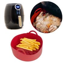 Forma De Silicone Para Airfryer Fritadeira Elétrica Antiaderente Reutilizável Forminha Bolo Redonda 16cm