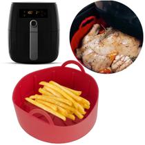 Forma De Silicone Para Airfryer Fritadeira Elétrica Antiaderente Reutilizável Forminha Bolo Redonda 19cm - Universal Vendas