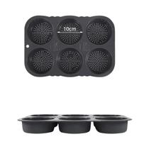 Forma De Silicone Para Assar Hambúrgueres, Antiaderente, Grau Alimentício, Panela Para Pão, Livre De