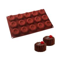 Forma De Silicone Para Bolo Com 15 Cavidades, Design De Copo Para Pudim, Moldes Para Bolo Mousse