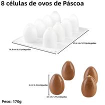 Forma De Silicone Para Bolo De Ovo De Páscoa Com 5 Ou 8 Cavidades, Molde 3D Para Chocolate,