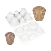 Forma De Silicone Para Bolo Em Forma De Caneca De Café Listrada, Conjunto De Utensílios Para Assar,