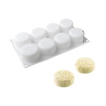 Forma De Silicone Para Bolo Em Forma De Floco De Neve De Natal, Molde Cilíndrico Para Mousse