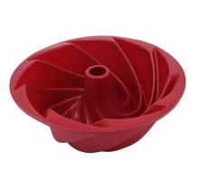Forma De Silicone Para Bolo/Pudim 23x5cm Vermelha - Wellmix