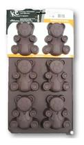 Forma de Silicone para Chocolate 6 cavidades Ursinho 30x18cm Kehome